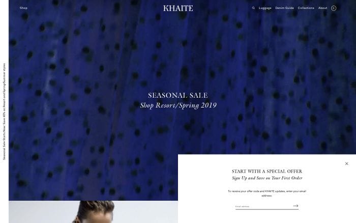 Khaite website preview
