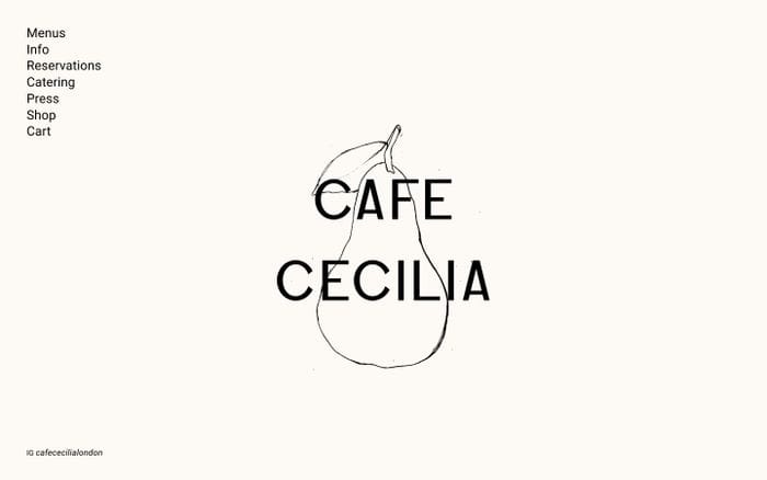 Café Cecilia website preview