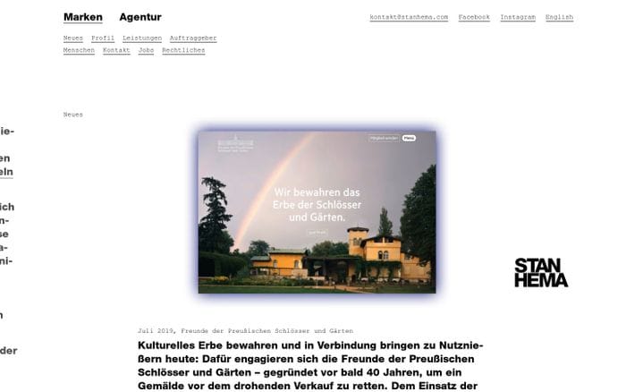 Agentur / Stan Hema, Agentur für Markenentwicklung – Berlin website preview