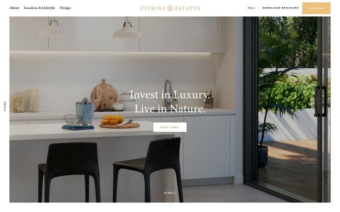 Citrine Estates website preview
