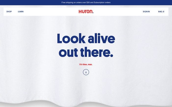Huron website preview