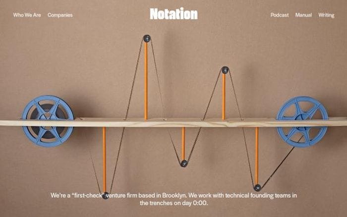 Notation website preview