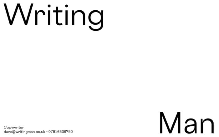 Writing Man website preview