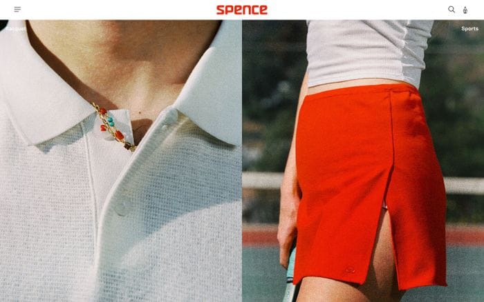 Spence website preview