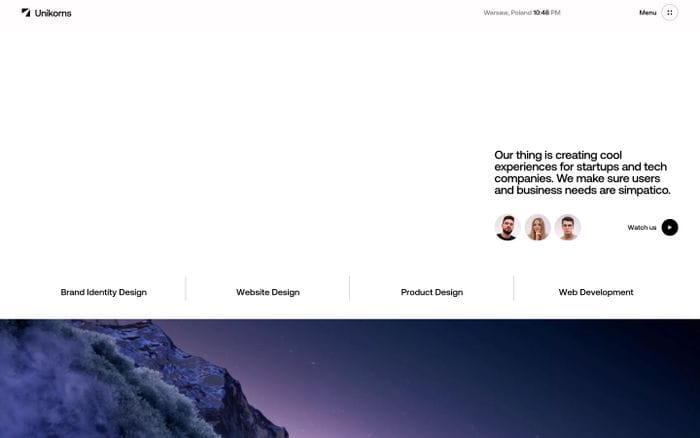 Unikorns Agency website preview