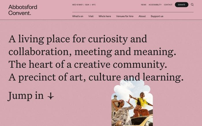 Abbotsford Convent website preview