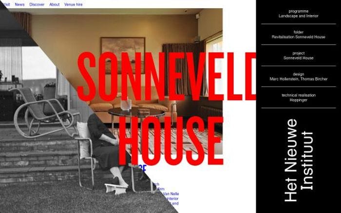 Sonneveldhouse website preview