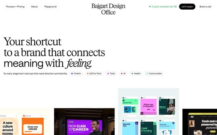 Bajgart Design Office website preview