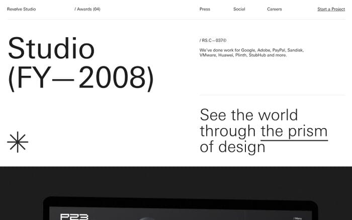 Revølve Studio website preview