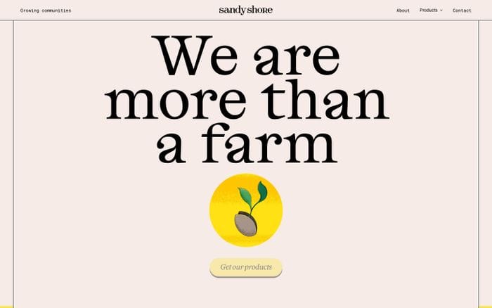 Sandy Shore Farms website preview