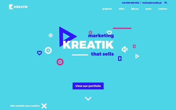 Kreatik website preview