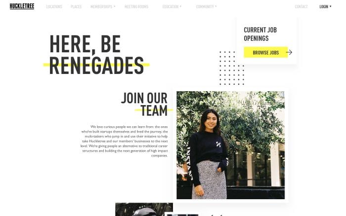 Huckletree website preview