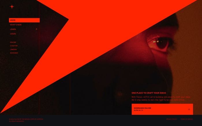 Falcon website preview