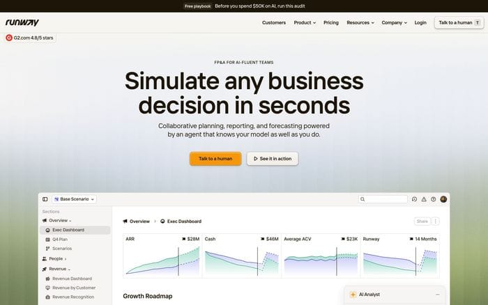 Runway website preview