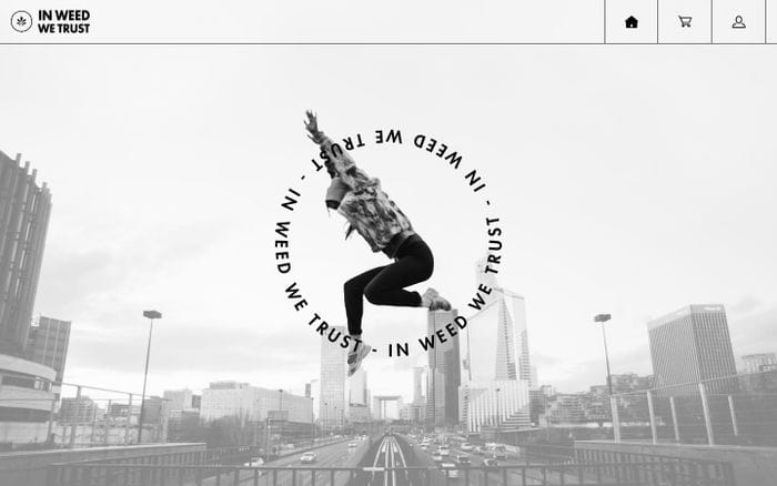 In Weed We Trust website preview