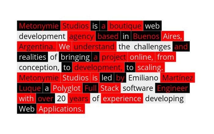 Metonymie website preview