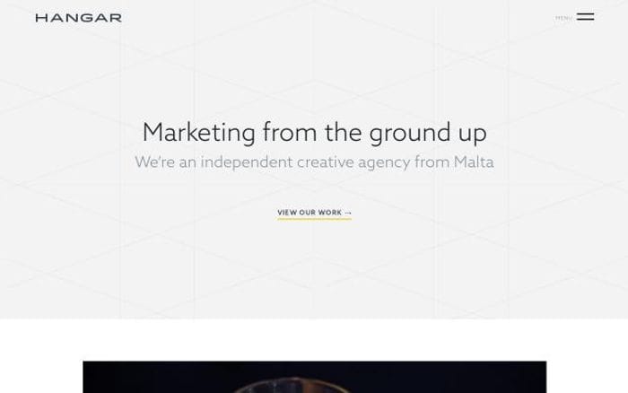 Hangar website preview