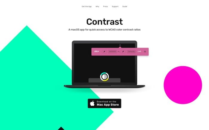 Contrast website preview