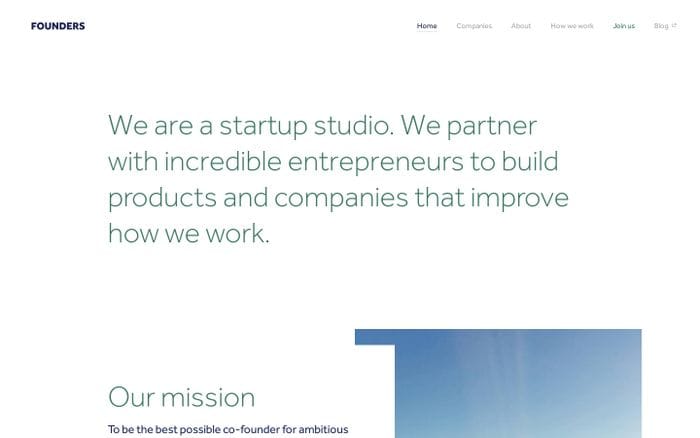 Founders website preview