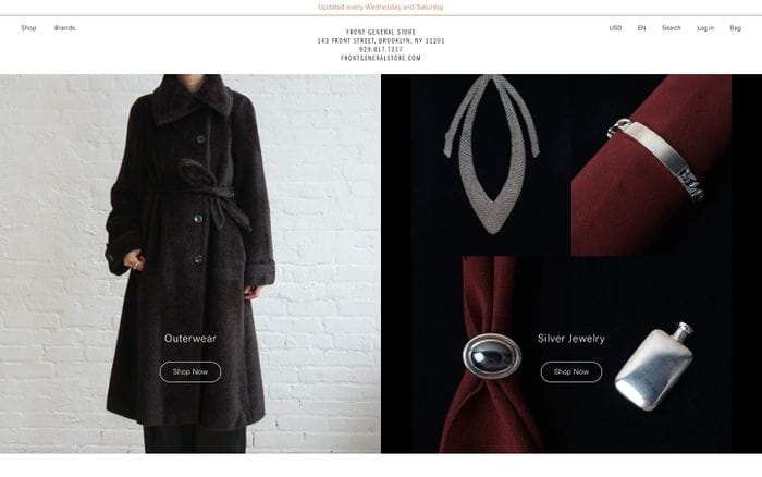 Front General Store website preview