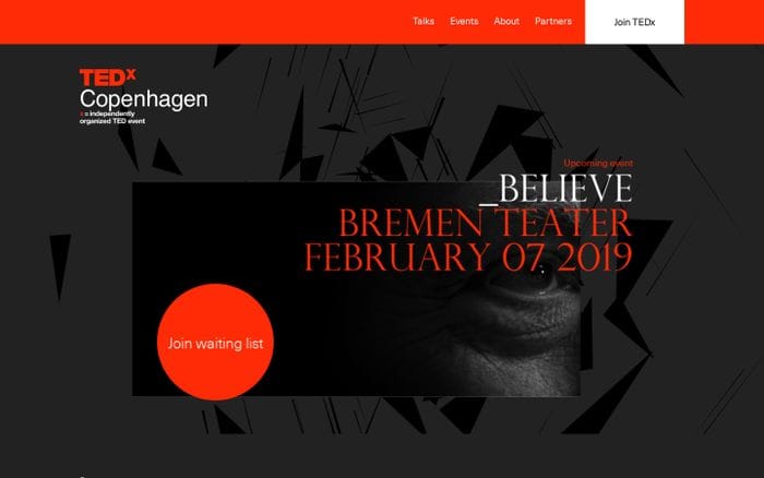 TEDxCopenhagen - Ideas worth spreading website preview
