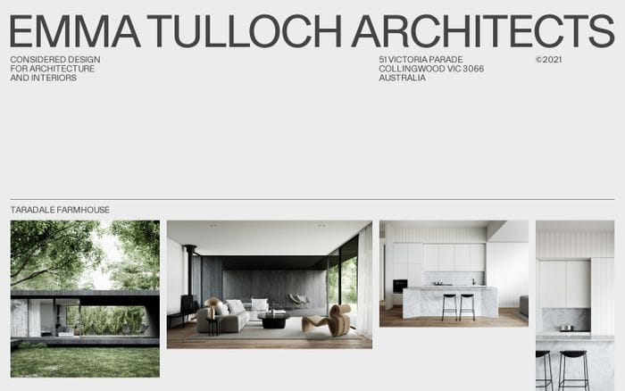 Emma Tulloch Architects website preview