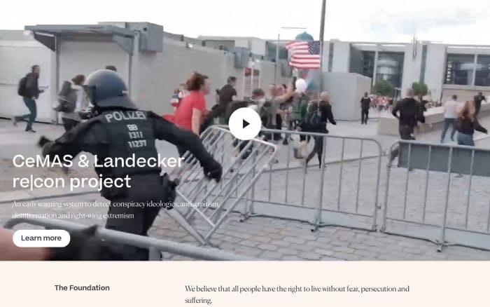 Alfred Landecker foundation website preview