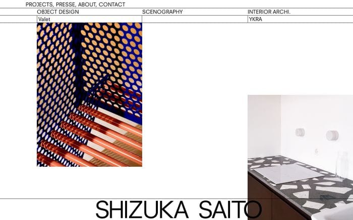 Shizuka Saito website preview