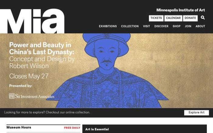Artsmia website preview