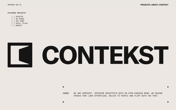 Contekst website preview