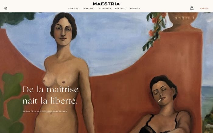 Maestria website preview