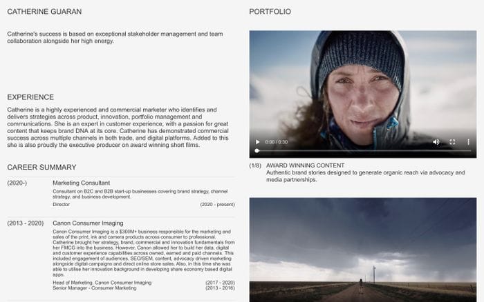Catherine Guaran website preview