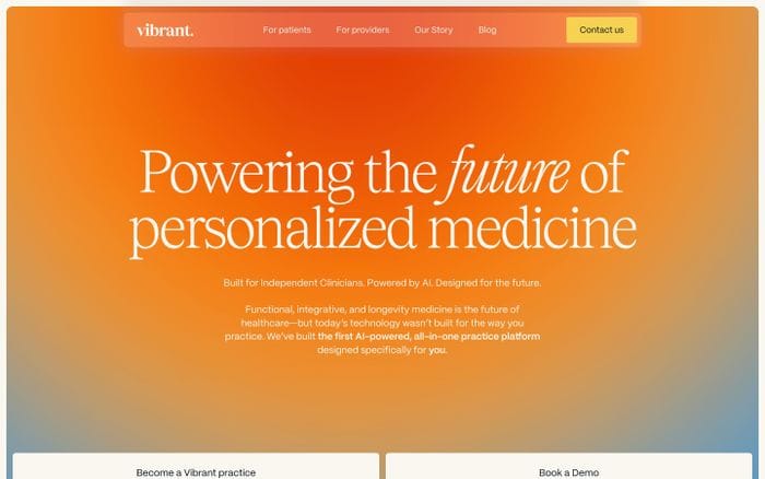 Vibrant website preview