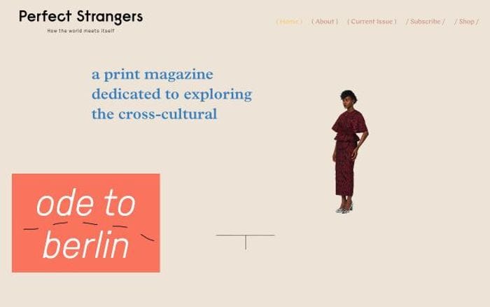 Perfectstrangersmag website preview