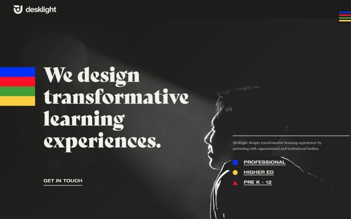 Desklight website preview