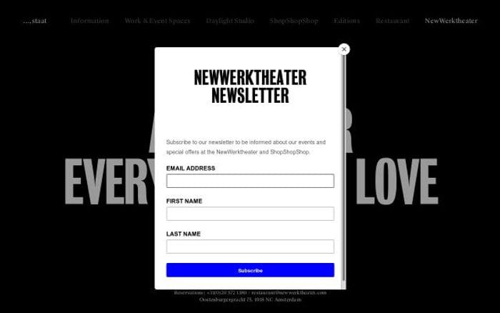 Newwerktheater website preview