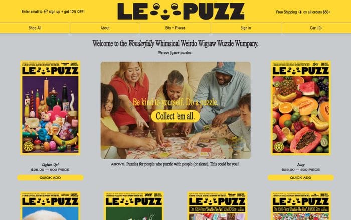 Le puzz website preview