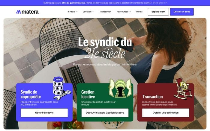 Matera website preview