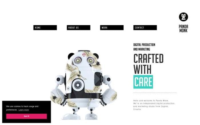 Pandamonk website preview