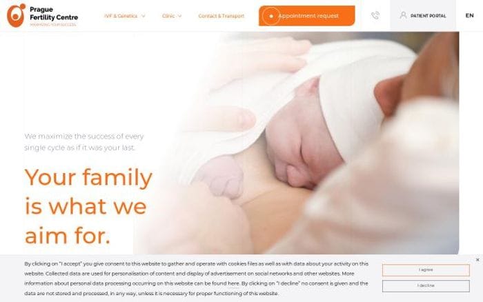 Pragueivf website preview
