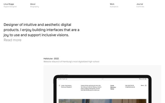 Linus Rogge website preview