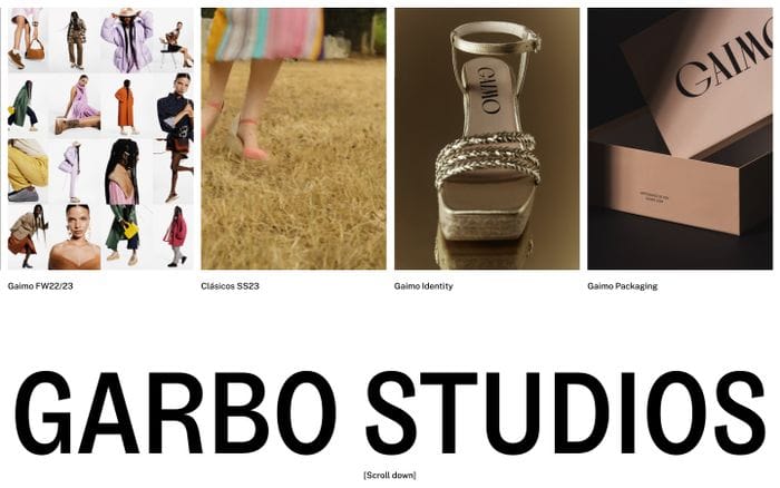 Garbo studios website preview