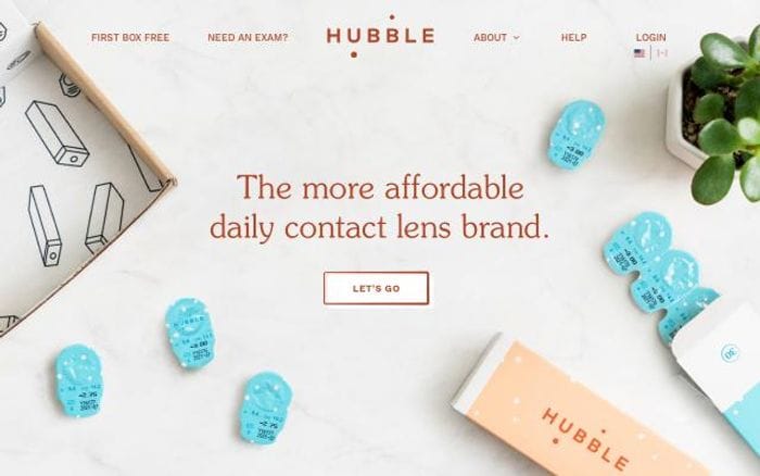 Hubblecontacts website preview