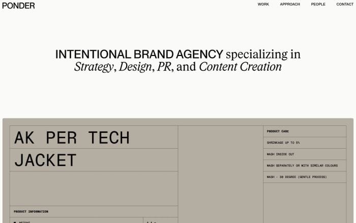 Ponder website preview