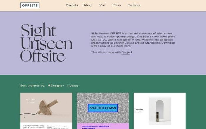 Sightunseen website preview