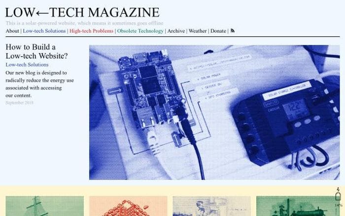 Lowtechmagazine website preview