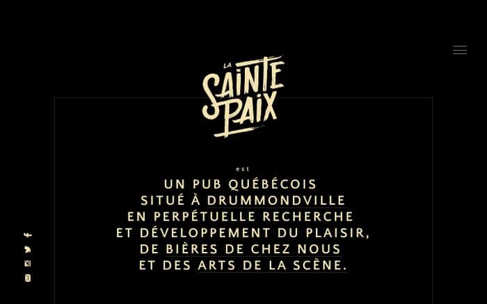 La Sainte Paix / Microbrasserie / Pub / Spectacle | Prenez donc le temps, ici, chez vous, de prendre le temps. website preview