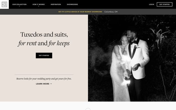 The black tux website preview