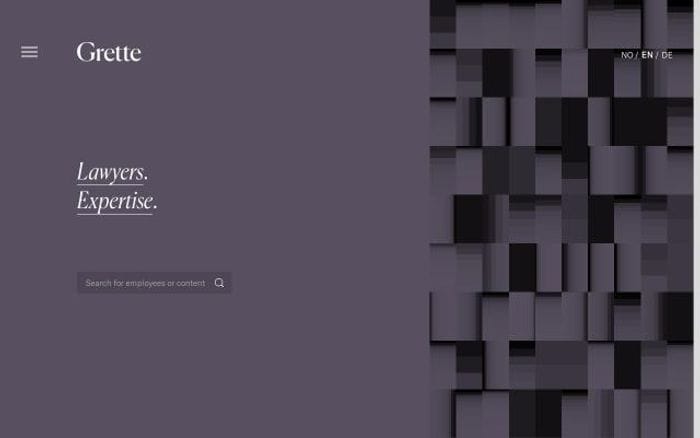 Grette website preview