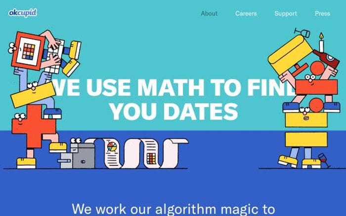Okcupid website preview